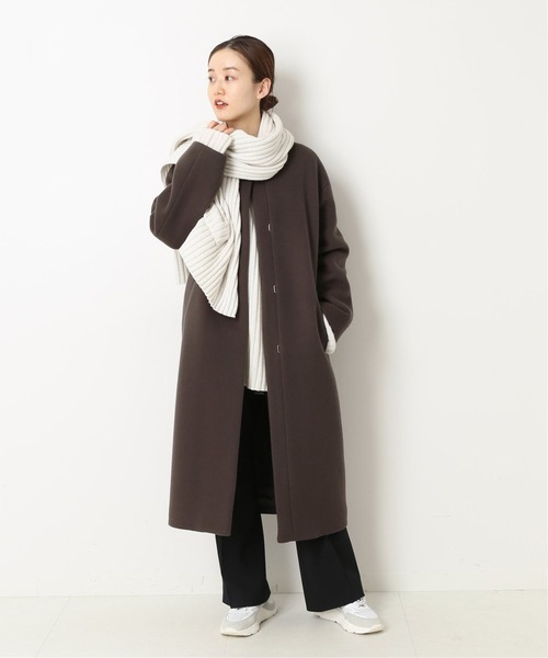 IENA（イエナ） ノーカラーコート 34 グレー レディース : ZOZOTOWN