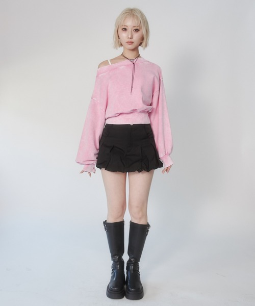 【美品】juemi ピグメントオフショルスウェット JUEMI - 【JUEMI】ピグメントオフショルスウェットの通販 by sunnyday