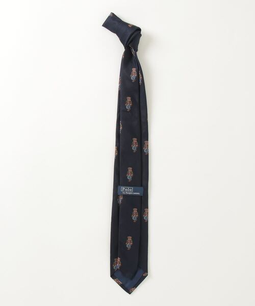 Polo Ralph Lauren ポロベア　シルク　ブラックネクタイ POLO RALPH LAUREN ネクタイ Polo ベア シルク レップ