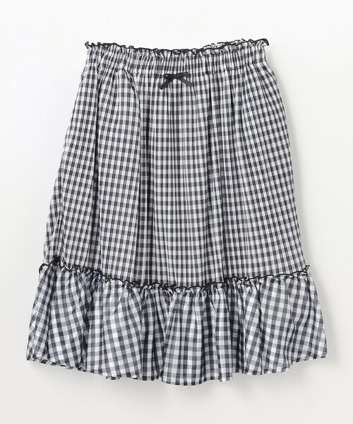 組曲（KUMIKYOKU） スカート 「150-160cm」ギンガムチェックプリーツ