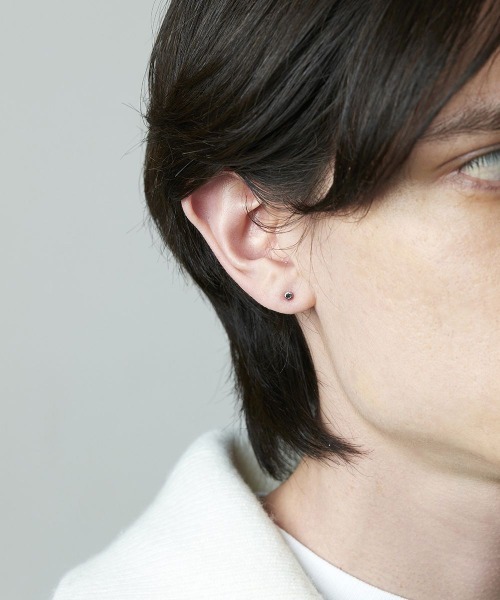 【4℃ HOMME+】片耳用ピアス(カラー：シルバー) 4℃ HOMME+（ヨンドシーオムプラス） ピアス シルバー フープ ピアス