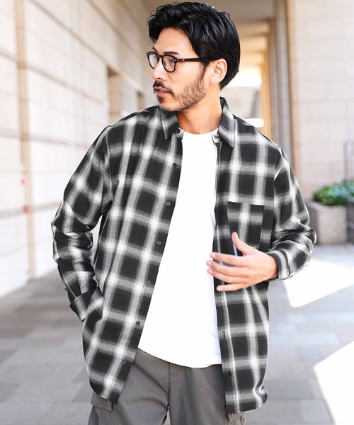 JIGGYS SHOP（ジギーズショップ） シャツ オンブレーチェック