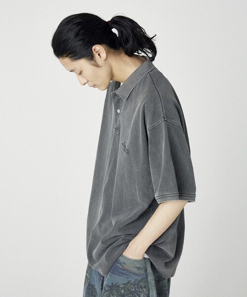 ウェア・シャツ pochiO ニットシャツ CHOYA URBAN STYLE ニット 鹿の子ニット 半袖