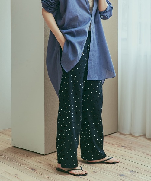 登場! URBAN RESEARCH DOORS パンツ リネンレーヨンドットイージー パンツ