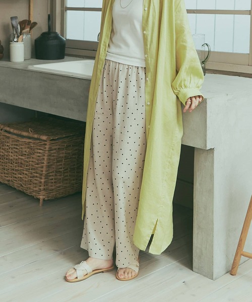 入荷now 安全 URBAN RESEARCH DOORS パンツ リネンレーヨンドットイージー パンツ