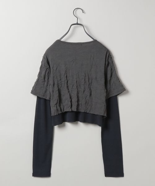 JEANASIS tシャツ ワッシャーレイヤードLS TEE/414167