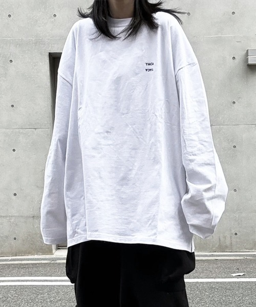 tシャツ mini logo big L/S t-shirt/ミニロゴビッグロングスリーブTシャツ「unisex item」 レディース メンズ