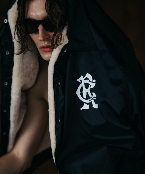 CRIMIE（クライミー） コーチジャケット XX-LARGE ブラック×ホワイト