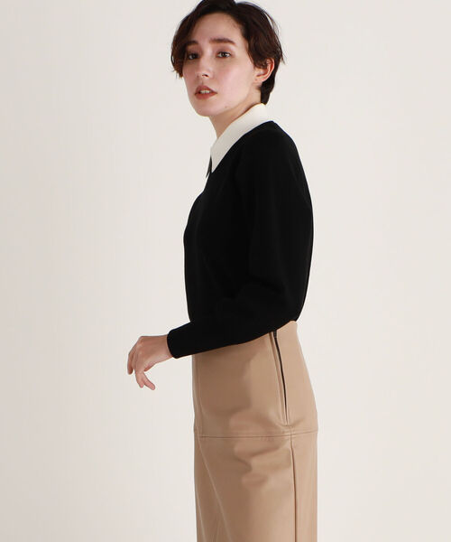 「NOLLEY'S」 ノースリーブニット 38 ブラック レディース NOLLEY'S 「NOLLEY'S」 長袖ニット 38 ブラック レディース