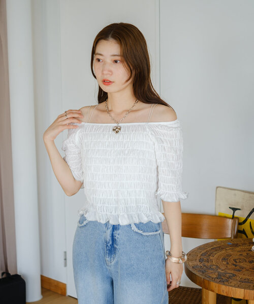 Kastane（カスタネ） tシャツ *シャーリングカットソー レディース