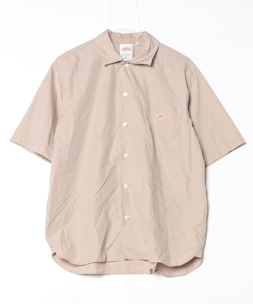 DANTON 半袖シャツ　SIZE 42 Danton 「DANTON」 ワンポイント半袖シャツ 40 ベージュ メンズ