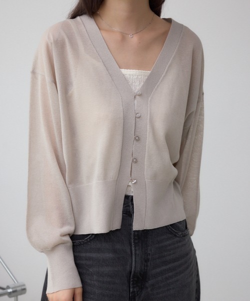 AZUL BY MOUSSY カーディガン シアードルマンニットカーディガン