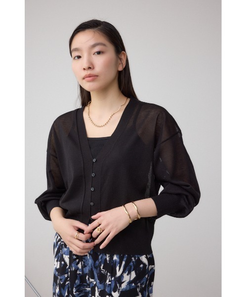 AZUL BY MOUSSY カーディガン シアードルマンニットカーディガン