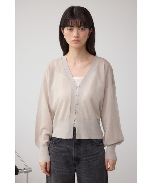 AZUL BY MOUSSY カーディガン シアードルマンニットカーディガン