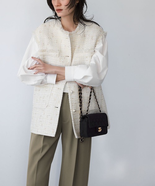 ELFRANK ベスト FREE ライトベージュ レディース : ZOZOTOWN Yahoo!店