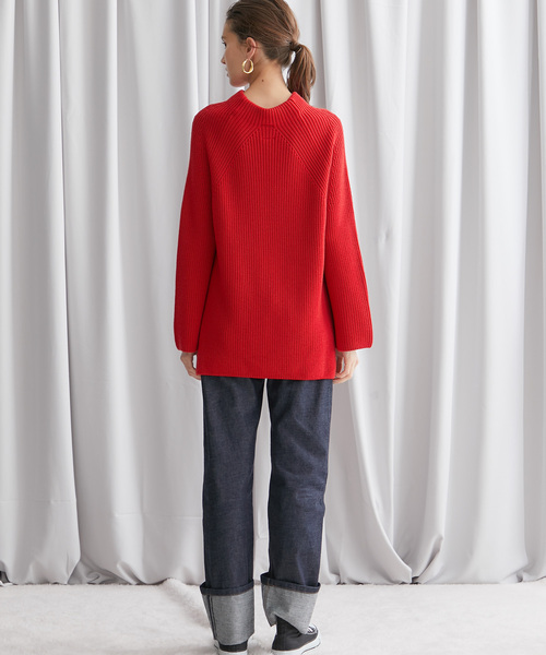 BATONER（バトナー） 長袖ニット SMALL レッド レディース : ZOZOTOWN