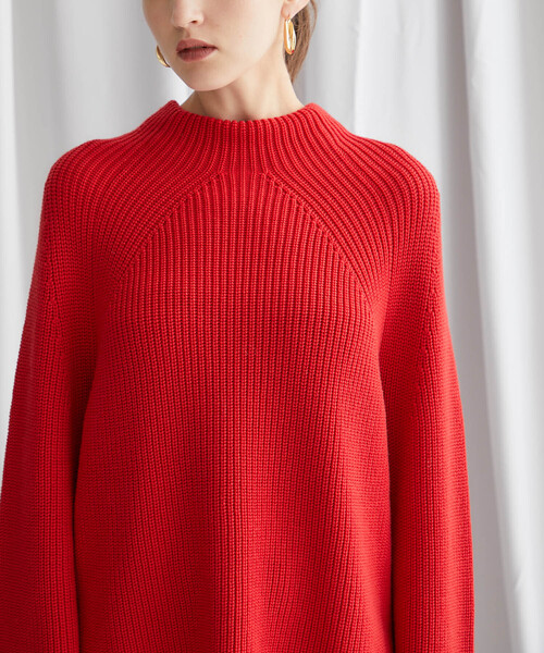 BATONER（バトナー） 長袖ニット SMALL レッド レディース : ZOZOTOWN