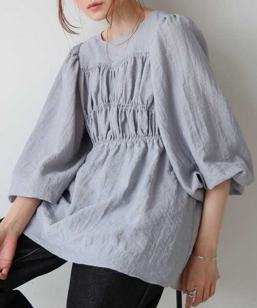 「Bab」 長袖チュニック M サンドベージュ レディース