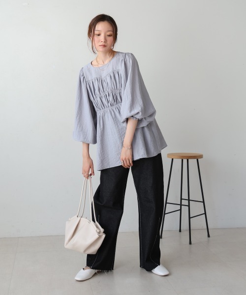 「Bab」 長袖チュニック M サンドベージュ レディース