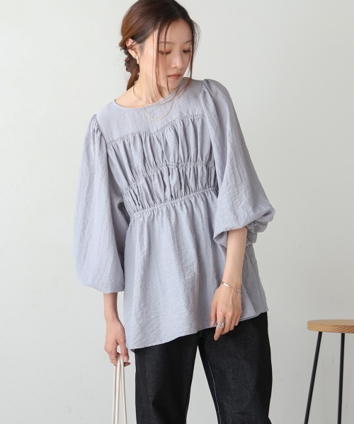 「Bab」 長袖チュニック M サンドベージュ レディース