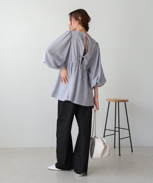 「Bab」 長袖チュニック M サンドベージュ レディース