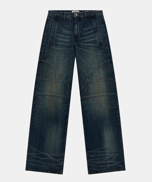【ダークインディゴ(GO0W)】GUESS Originals デニムパンツ ワイドジーンズ (W)Seamed Wide Leg GUESS（ゲス） ジーンズ デニム デニムパンツ GUESS Originals Seamed