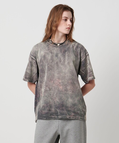 tシャツ 「ASTRAET」コットン アシッド クルーネックTシャツ レディース