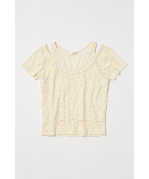 tシャツ LAYERED LACE トップス レディース
