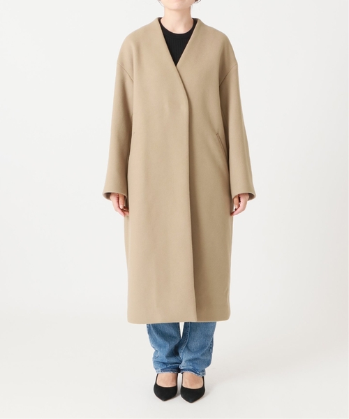 IENA（イエナ） ノーカラーコート 36 グレー レディース : ZOZOTOWN