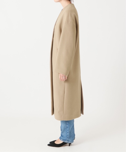 IENA（イエナ） ノーカラーコート 36 グレー レディース : ZOZOTOWN
