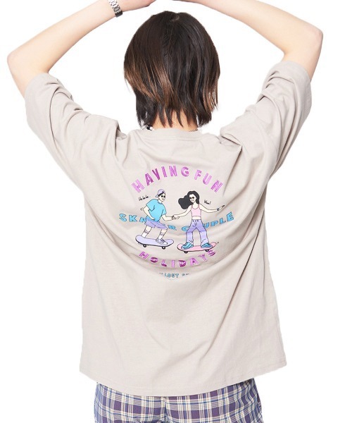 tシャツ 「spiritoso」スケーター刺繍プリントTシャツ レディース | spiritoso | 04