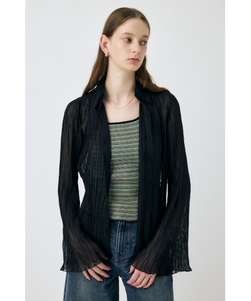 moussy - MOUSSY❤︎ SHEER PLEATS BLOUSE MOUSSY（マウジー） ブラウス シャツ 夏 「EC・一部店舗限定」SHEER