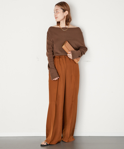 Deuxieme Classe」 イージーパンツ 34 ブラウン レディース DEUXIEME  