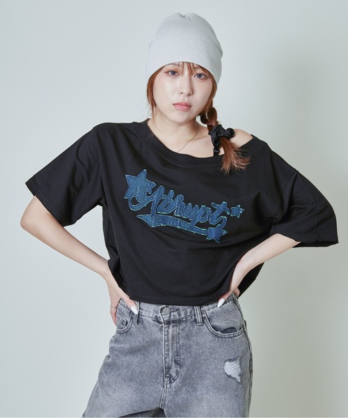 tシャツ 「ゆるっと肩落ち×ミニ裏毛」ラフ映えトップス レディース