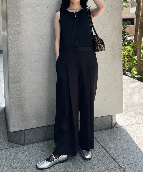 ameri オールインワン Ameri（アメリ） オールインワン KNIT DOCKING LOOSE ROMPERS