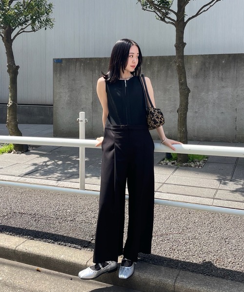 Ameri（アメリ） オールインワン KNIT DOCKING LOOSE ROMPERS