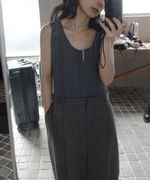 Ameri（アメリ） オールインワン KNIT DOCKING LOOSE ROMPERS
