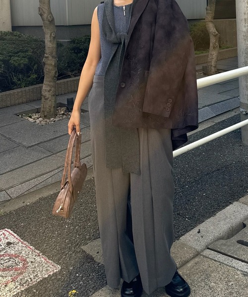 Ameri（アメリ） オールインワン KNIT DOCKING LOOSE ROMPERS