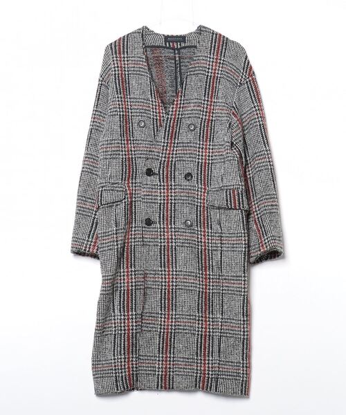 MACPHEE（マカフィー） ノーカラーコート 36 ブラック レディース