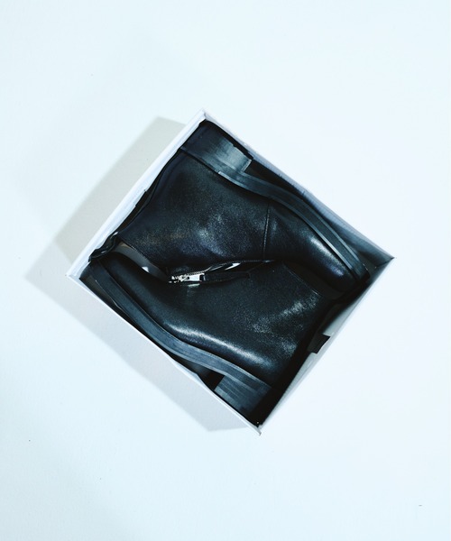 LAD MUSICIAN◇フルブローグレースアップブーツ/44/BLK/レザー/Wチップ