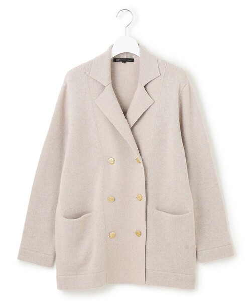 ジャケット テーラードジャケット カシミヤブレンド ニット レディース