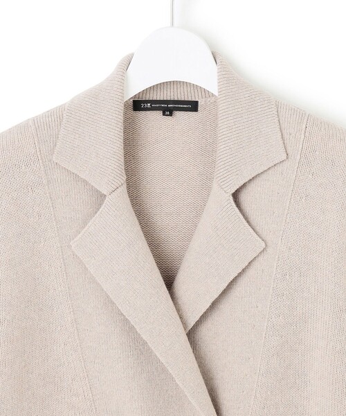 ジャケット テーラードジャケット カシミヤブレンド ニット レディース