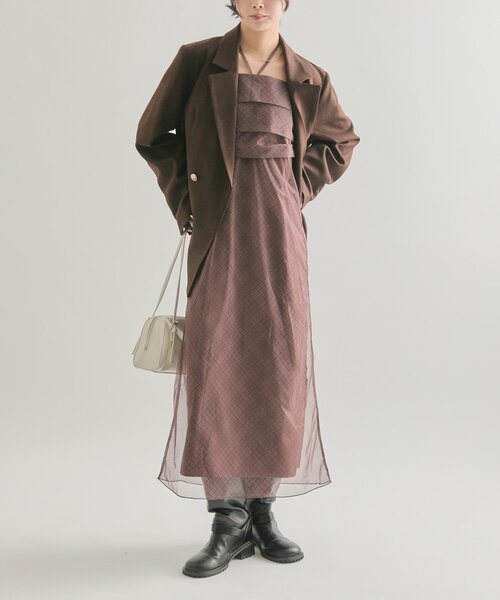 mystic（ミスティック） ワンピース シアーチェックキャミワンピース