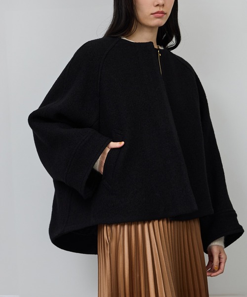 ブルゾン アウター Bellandi(ベランディ) ウールジャージジップブルゾン レディース