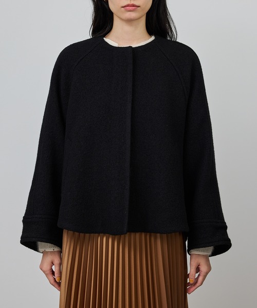 ROPE'（ロペ） ブルゾン アウター 圧縮ウールコクーンショート丈コート