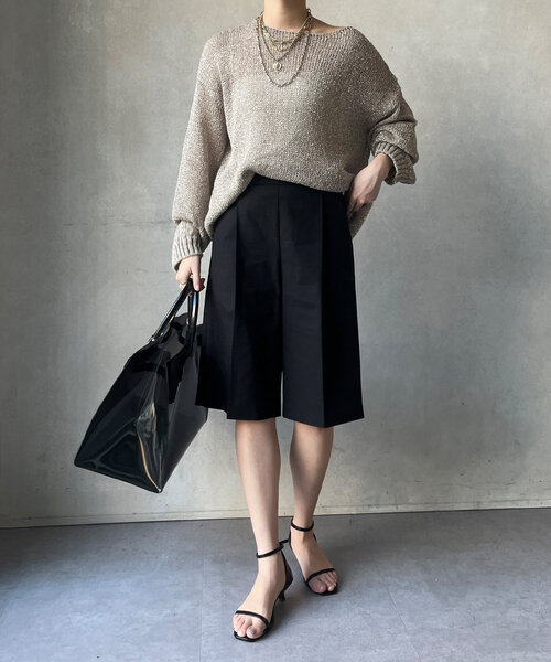 「DouDou」 ハーフパンツ FREE モカ レディース_画像4