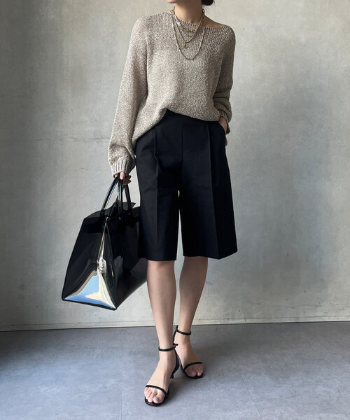 「DouDou」 ハーフパンツ FREE モカ レディース_画像5