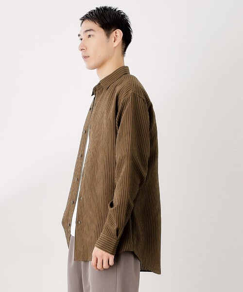 THE SHOP TK シャツ チェック＆ストライプ アソート長袖シャツ「洗濯機