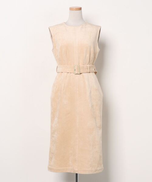 セルフォード ベージュ ノースリーブ ワンピース CELFORD（セルフォード） ノースリーブワンピース 38 ベージュ