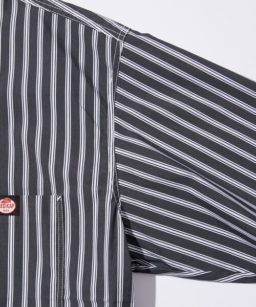「RED KAP」 半袖シャツ MEDIUM グレー メンズ_画像5